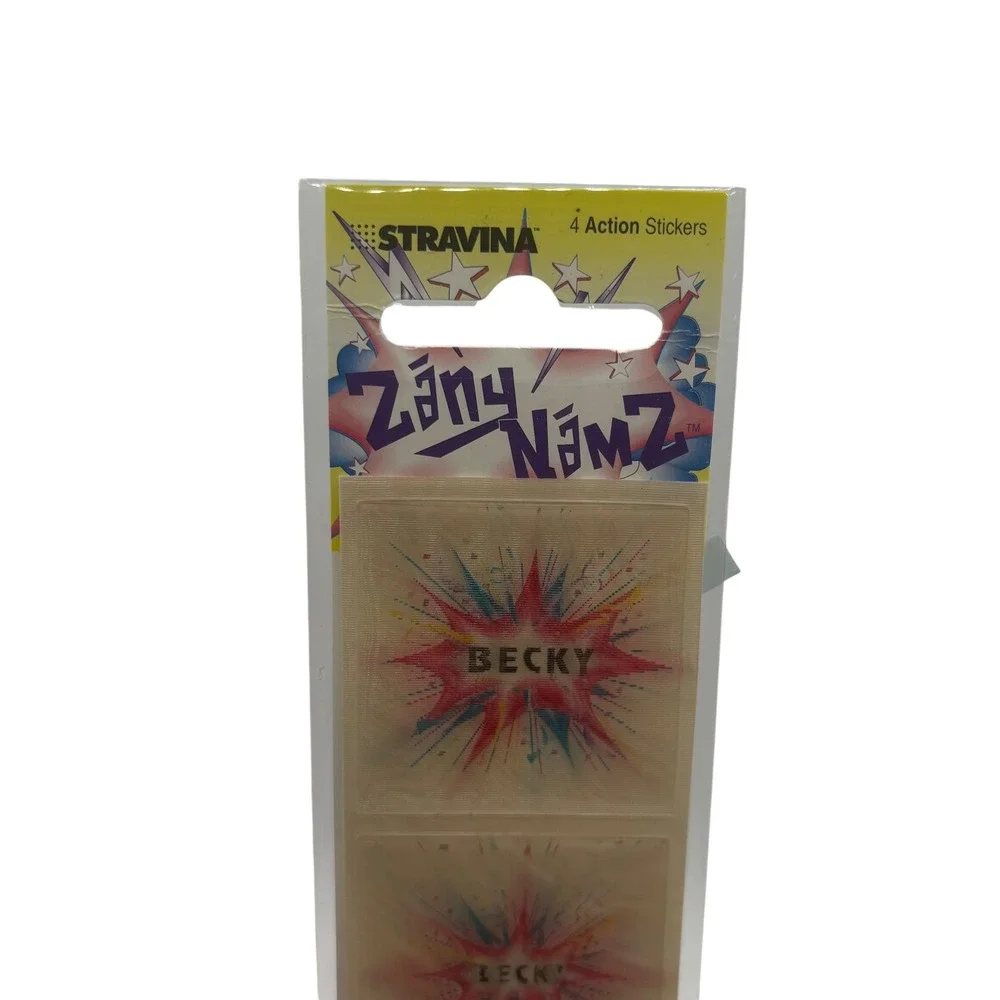 Vintage 1998 Stravina Zany Namz Becky Action Stickers 4 Pack Sealed Retro‎ 90s